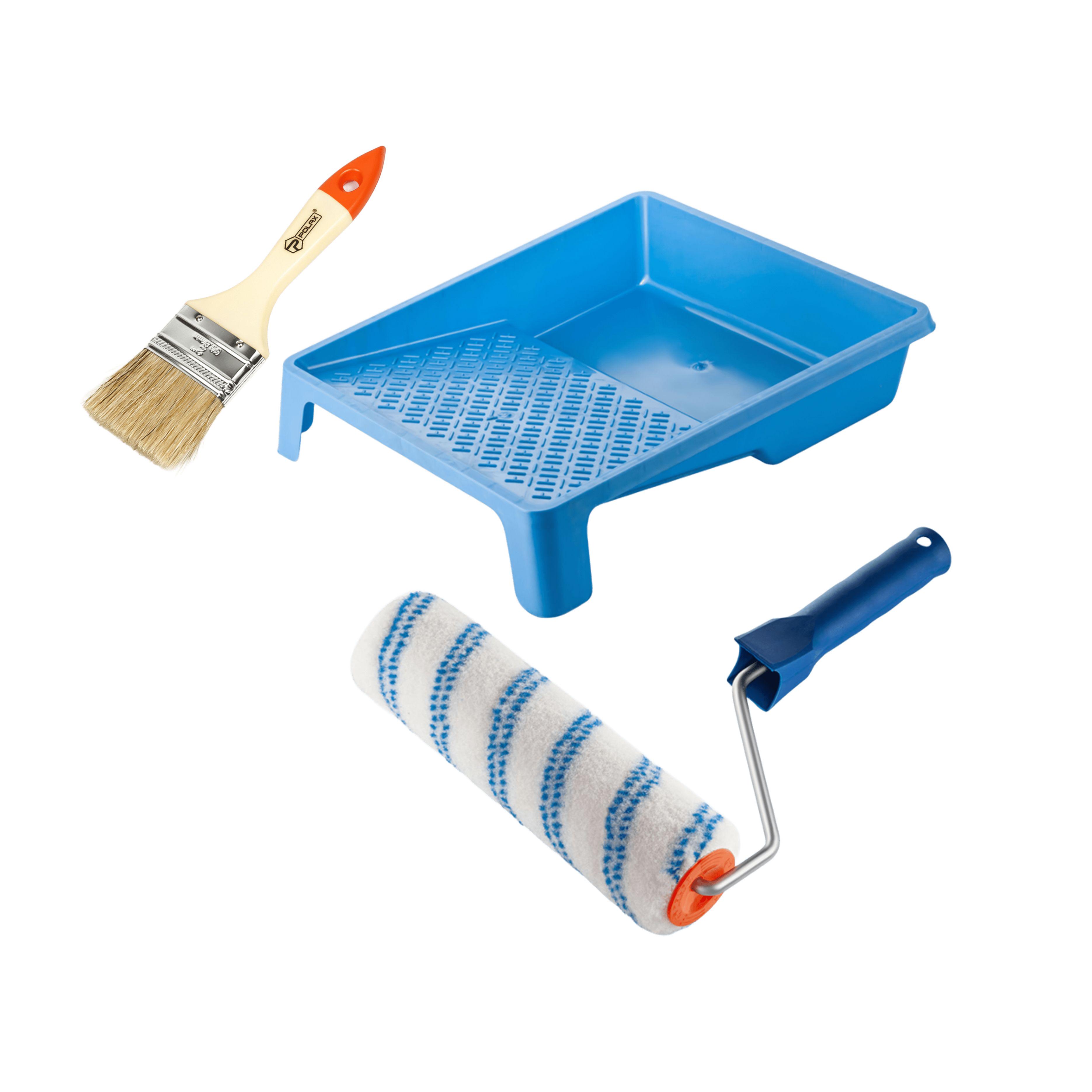 Валик Стандарт Нейлон 250х48 мм с ручкой/ванночка и кисточка (770-271)