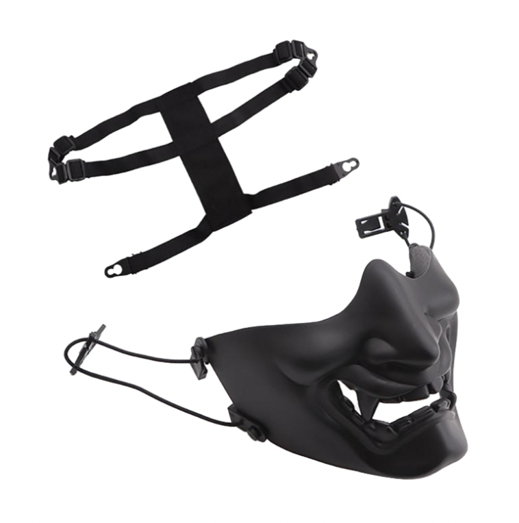 Маска Самурая Ghost of Tsushima Airsoft косплей Черный (MK001025) - фото 4