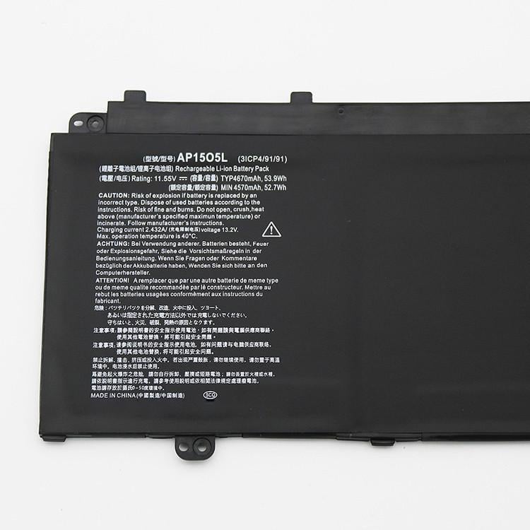 Акумулятор для ноутбука Acer Aspire S5-371/AP15O5L/AP15O3K/11/55 V/4670 mAh/53/9 Wh - фото 2