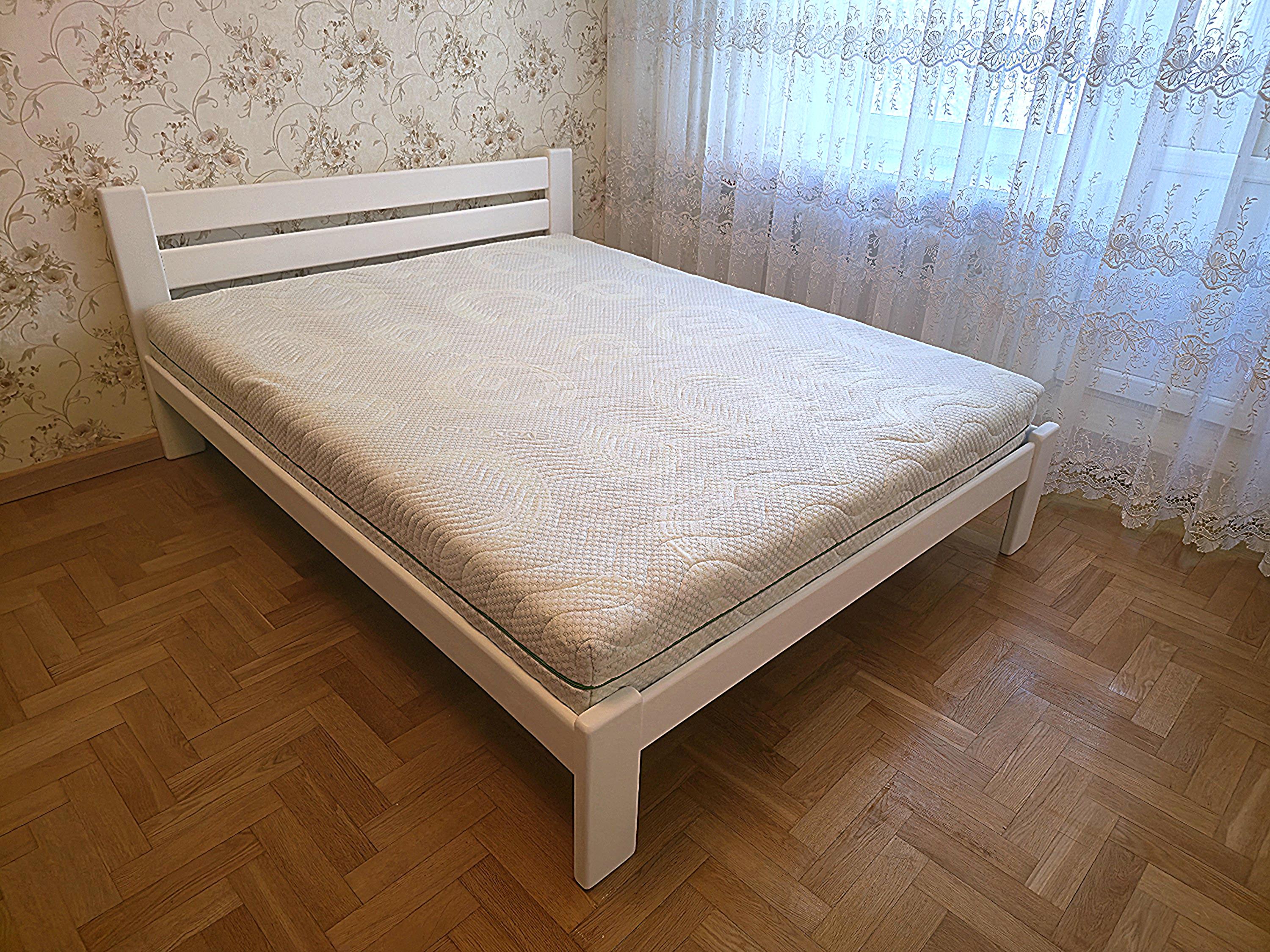 Кровать Tampere белая ламели через 45 мм Latoflex ортопедические 80х190 см.