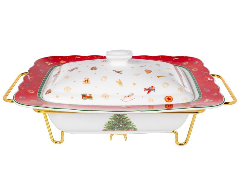 Марміт з кришкою Lefard Christmas Delight 985-210 31х23х13 см порцеляна (29158472)