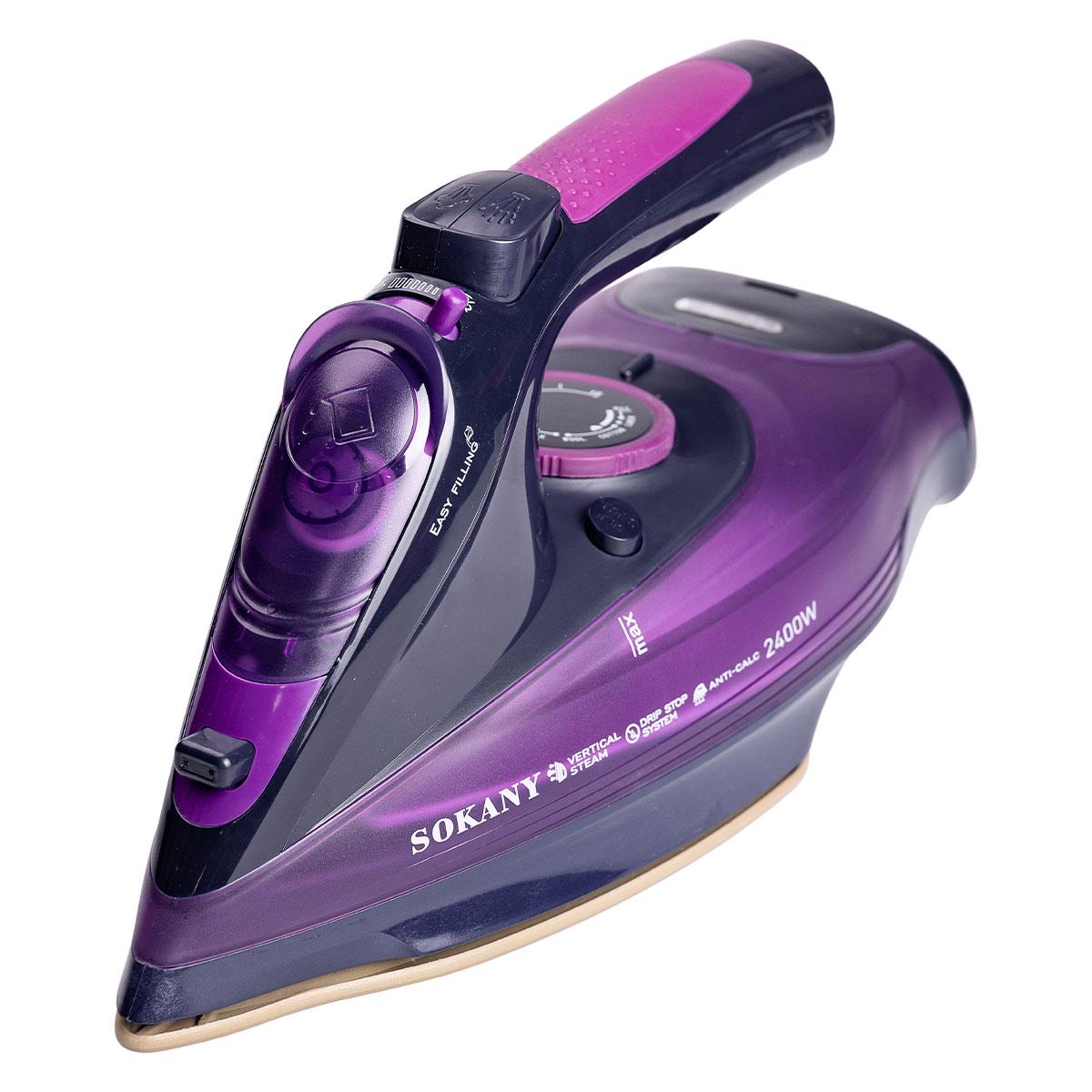 Утюг ручной паровой Sokany беспроводной для одежды 2400 Вт (5699) - фото 21