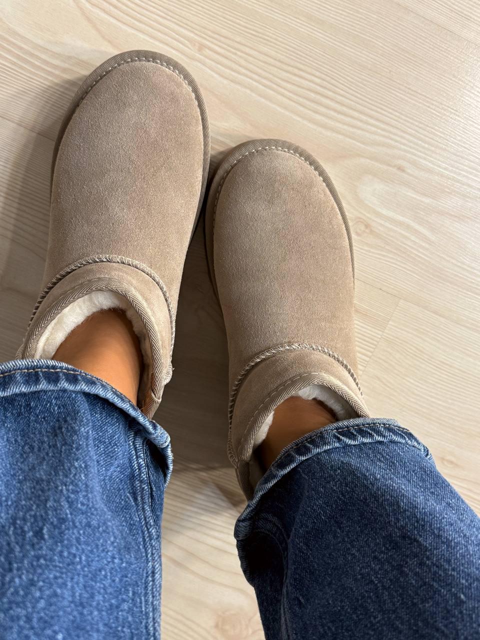 Угги женские Hengji 25-3 натуральная замша короткие на высокой подошве р. 39 Бежевый (5109) - фото 3 Угги женские Hengji 25-3 натуральная замша короткие на высокой подошве р. 39 Бежевый (5109) - фото 3