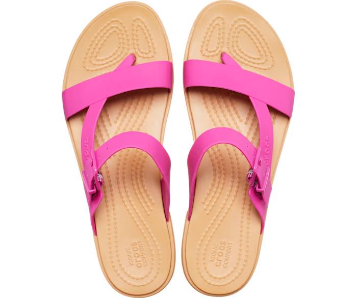 Сандалі Crocs Tulum Toe р. W10/EUR 40-41 Fuchsia Fun/Tan (9393685) - фото 4