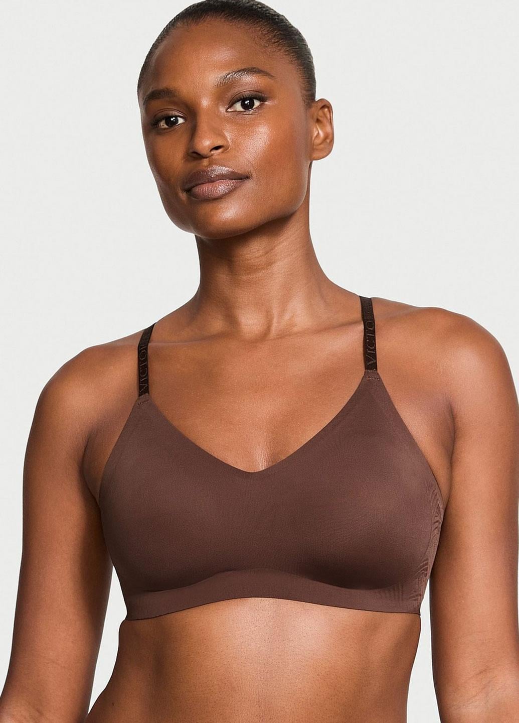 Бюстгальтер без косточек Victoria's Secret T-Shirt Lightly Lined Comfort Bra XL Кофейный (704000417713QD6XL)