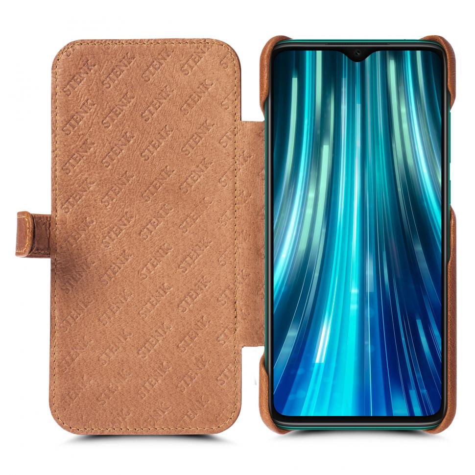 Чехол книжка Stenk Premium для Xiaomi Redmi Note 8 Pro Коричневый Texas (64827)