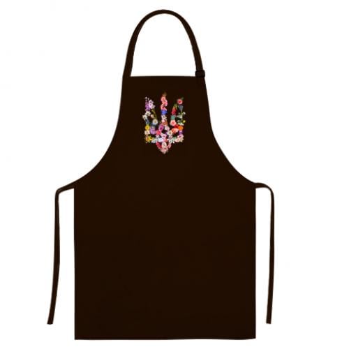 Фартук Цветущий Герб Украины Коричневый (11594963-12-44861) - фото 1 Фартук Цветущий Герб Украины Коричневый (11594963-12-44861) - фото 1