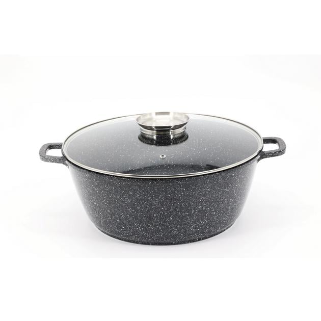 Каструля кругла з мармуровим покриттям 10 літрів 32 см