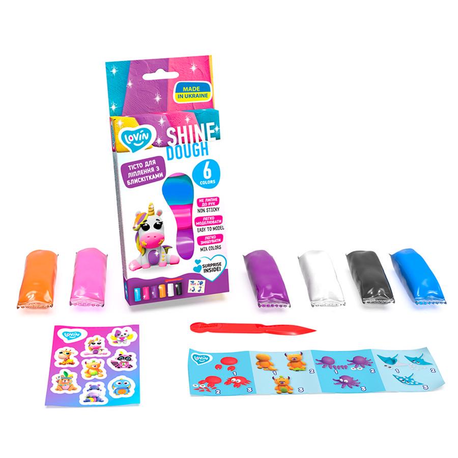 Набір тіста для ліплення Lovin Shine Assorted 41198 6 кольорів (RLT26794)