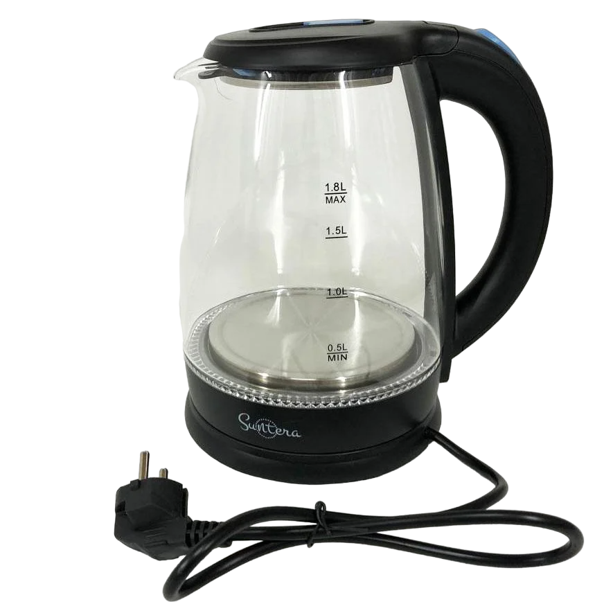 Электрочайник стеклянный Suntera EKB-322B с подсветкой Черный (ws51374) Электрочайник стеклянный Suntera EKB-322B с подсветкой Черный (ws51374)
