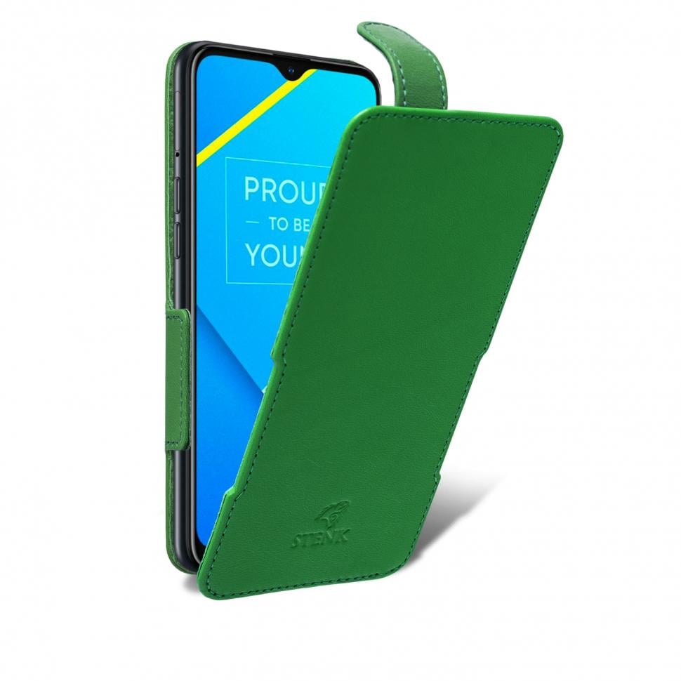 Чехол флип Stenk Prime для Realme C2 Зеленый (66803)