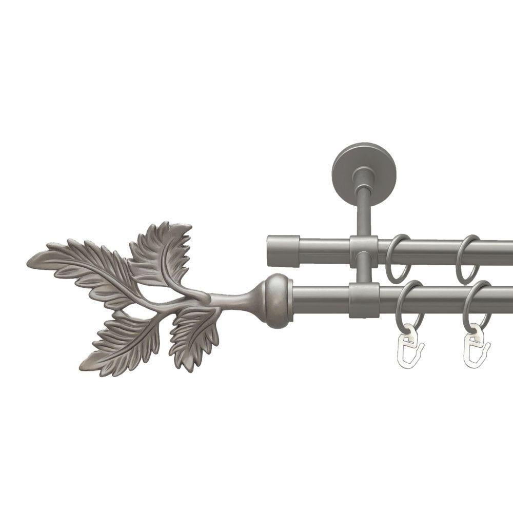 Карниз Orvit Папоротник двухрядный гладкий 16/16 мм 300 см Сатин (00-00022648)