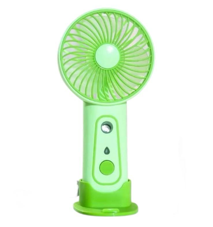 Вентилятор аккумуляторный ручной с увлажнением MINI FAN 1569 17х8 см Салатовый