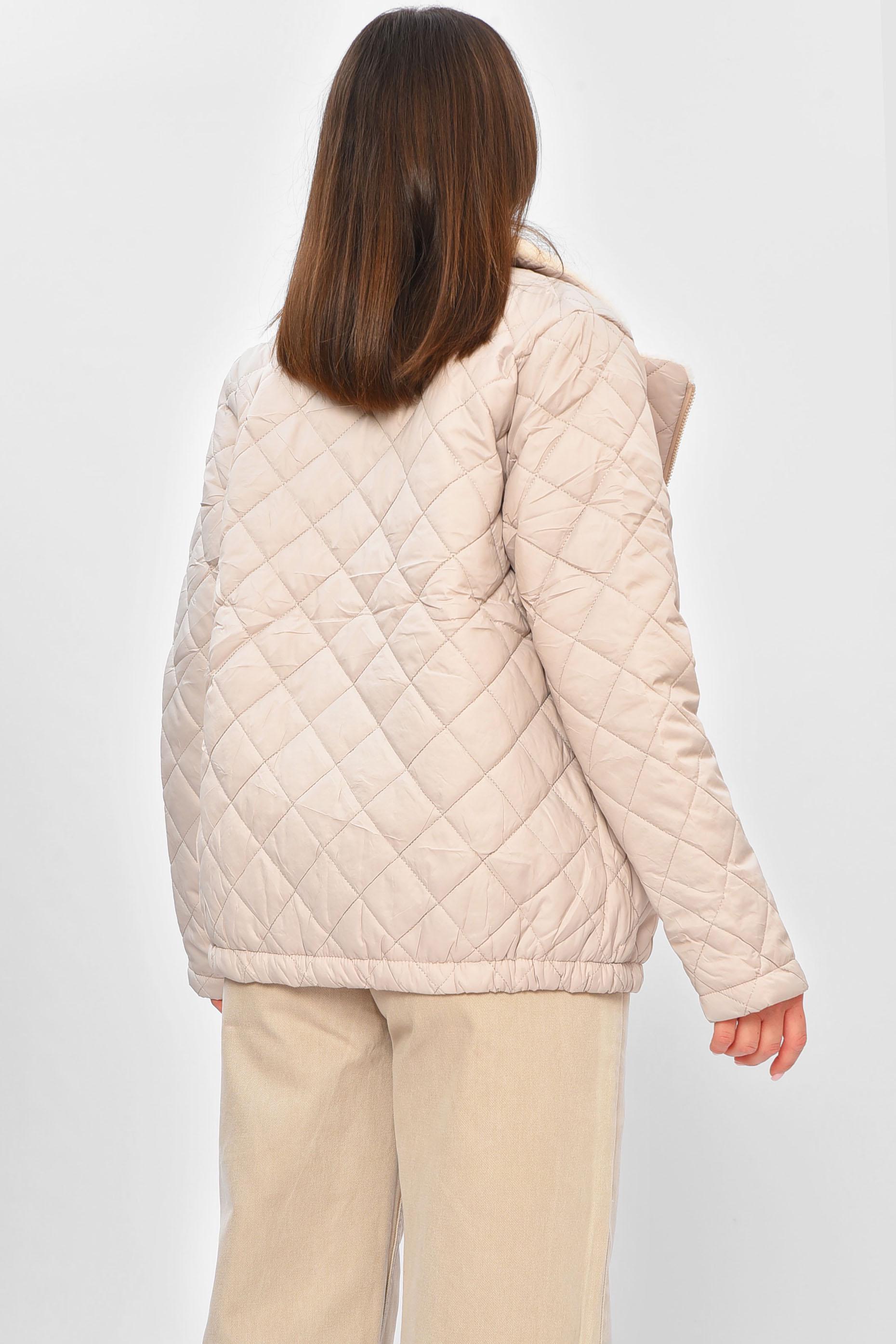 Куртка женская демисезонная L Бежевый (201828) - фото 3 Куртка женская демисезонная L Бежевый (201828) - фото 3