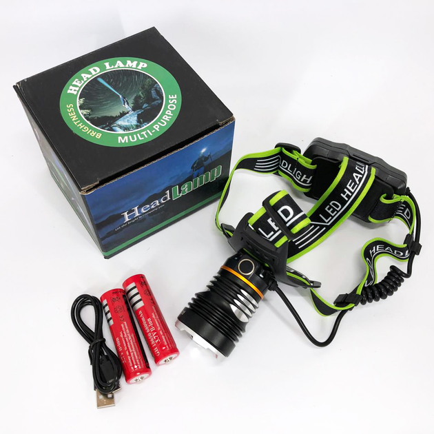 Ліхтар налобний PLD-A12-TG 2x18650 з USB зарядкою (ML-05145) - фото 6 Ліхтар налобний PLD-A12-TG 2x18650 з USB зарядкою (ML-05145) - фото 6