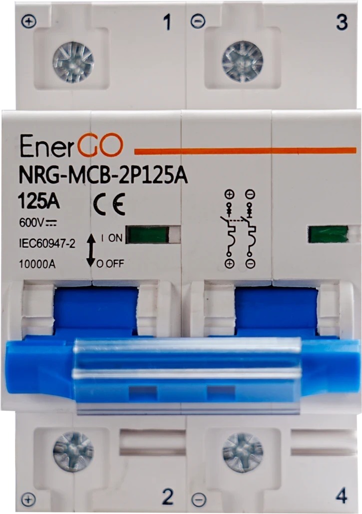 Вимикач автоматичний EnerGo NRG-MCB-2P125A White (2993152770)
