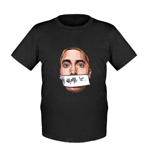 Футболка детская Eminem my name is 164 см Черный (17513958-2-201382-XL)