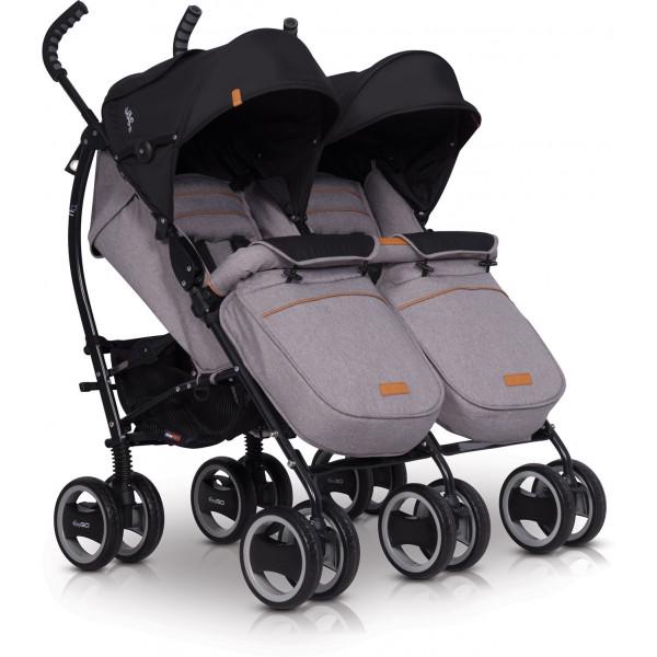 Коляска Easygo Коляска для двійні Comfort Duo 2019 grey fox, сірий (9023-EGCD-06) - фото 2