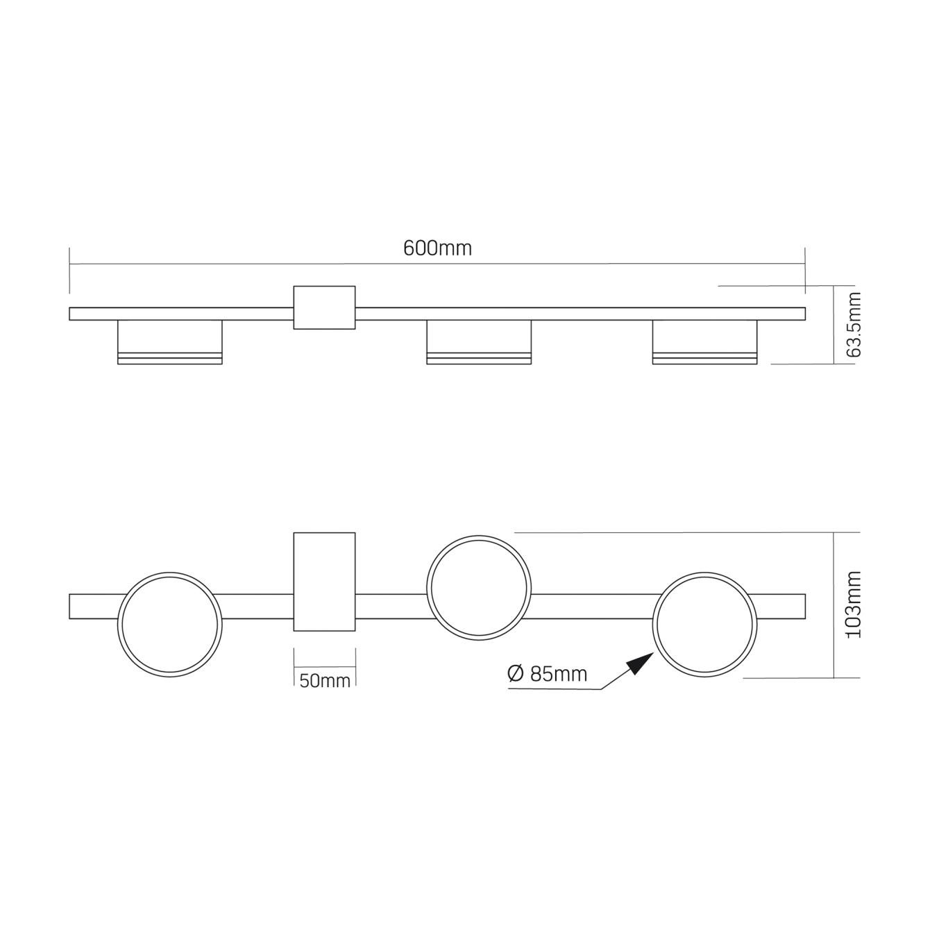 Світильник накладний Videx під лампу 3xGX53 Білий (VL-SPF32-3W) - фото 3 Світильник накладний Videx під лампу 3xGX53 Білий (VL-SPF32-3W) - фото 3