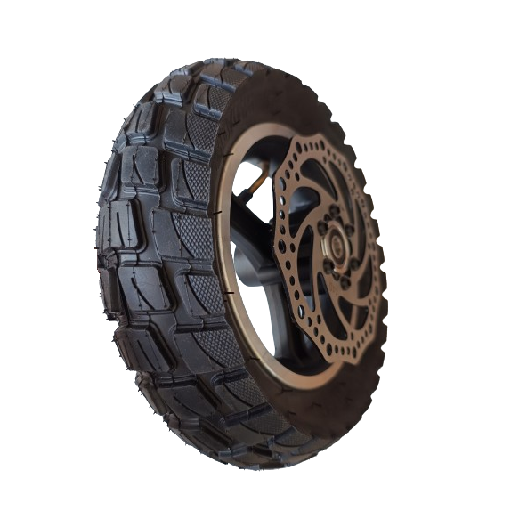 Колесо переднее с тормозным диском для электросамоката Crosser T4 Turbo 10х2,75-6,5" (991)
