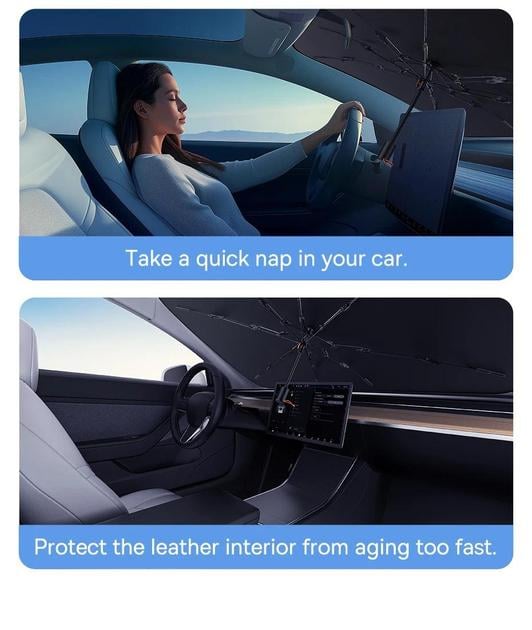 Парасолька сонцезахисна BASEUS для лобового скла автомобіля без упаковки 142x75 см - фото 6 Парасолька сонцезахисна BASEUS для лобового скла автомобіля без упаковки 142x75 см - фото 6