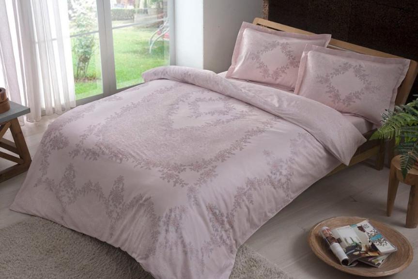 Постельное белье Tac Justine V51-pembe сатин Розовый