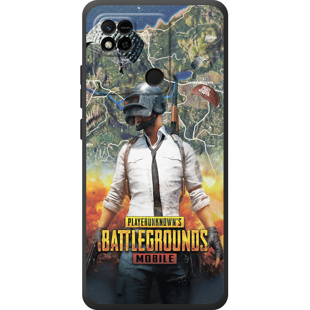 Чехол BoxFace Xiaomi Redmi 10A PUBG Mobile Черный силикон (44590-up2309-44595)