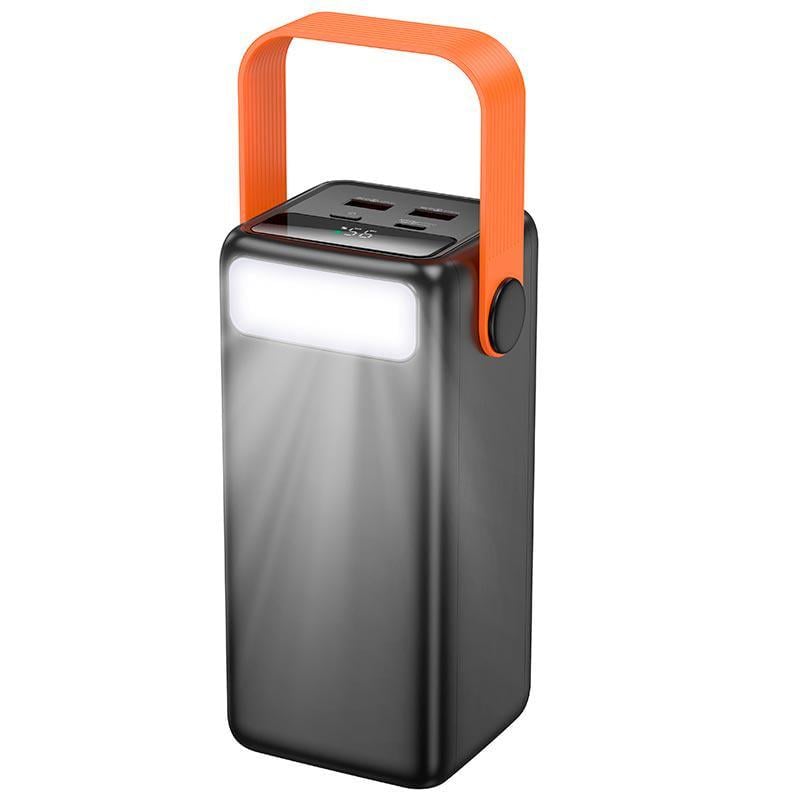 Повербанк 50000 mAh с быстрой зарядкой Borofone BJ66A с фонарем 2USB/Type-C PD/QC 22,5W LED-дисплей Черный