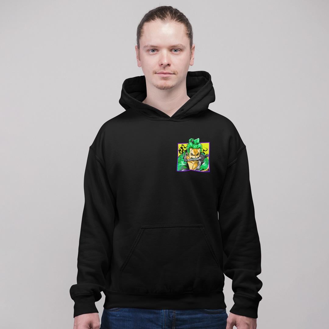Худи флисовый унисекс One Piece Roronoa Zoro L Черный (0000023093)
