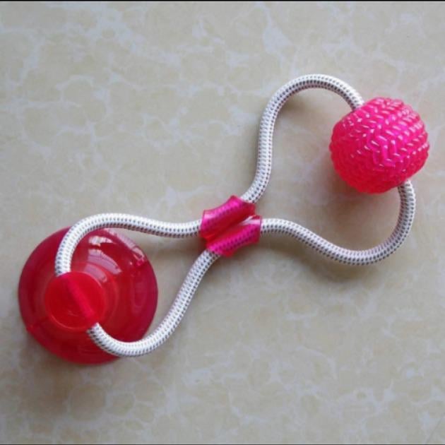 Іграшка Dog Toy Rope для домашніх тварин з присосками Рожевий (Toy-2046) - фото 5