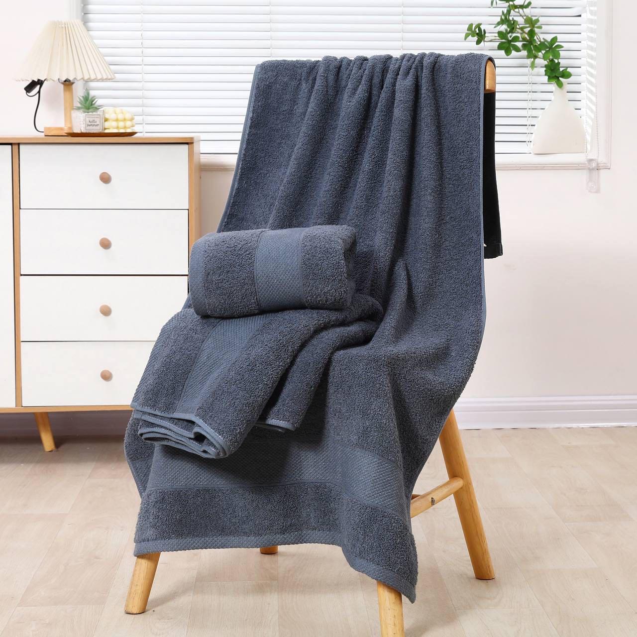 Комплект рушників махрових Malloory Home 50х90/70х140 см Темно-сірий (6958-1) - фото 4 Комплект рушників махрових Malloory Home 50х90/70х140 см Темно-сірий (6958-1) - фото 4