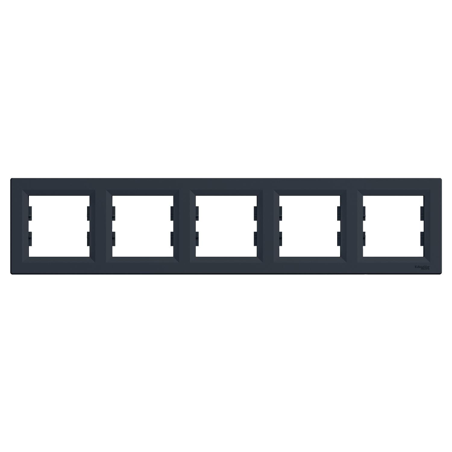 Рамка для розеток Schneider Electric пятиместная Антрацит (EPH5800571)