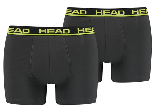 Трусы-боксеры Head Basic Boxer 2P L Графитовый/Желтый (701202741-009 L)