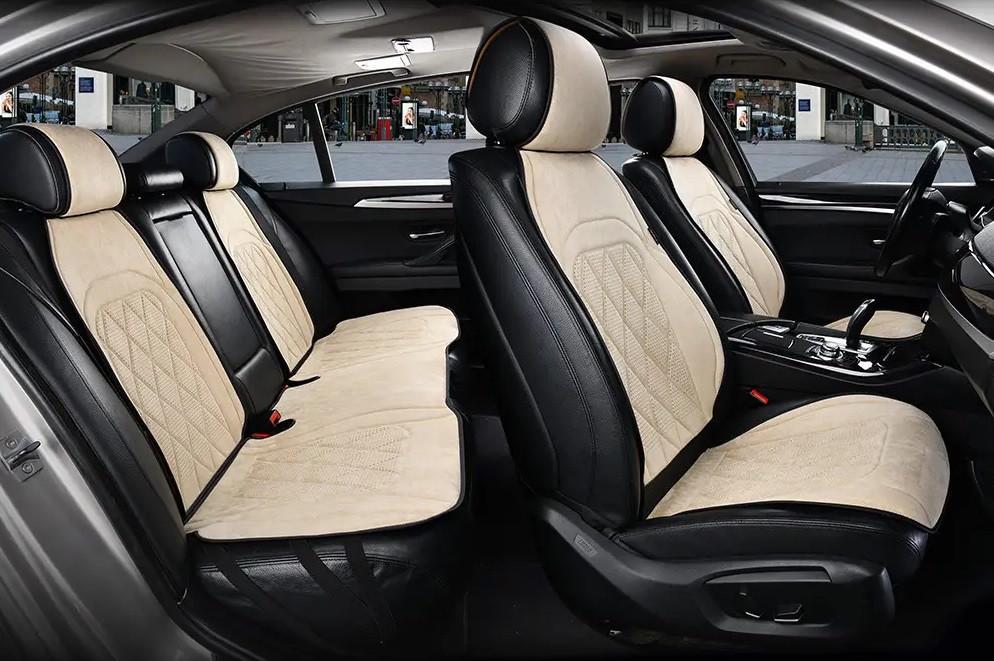 Накидки з алькантари на сидіння авто Elegant Parma EL 700 714 з перфорацією Бежевий (2518247013) Накидки з алькантари на сидіння авто Elegant Parma EL 700 714 з перфорацією Бежевий (2518247013)