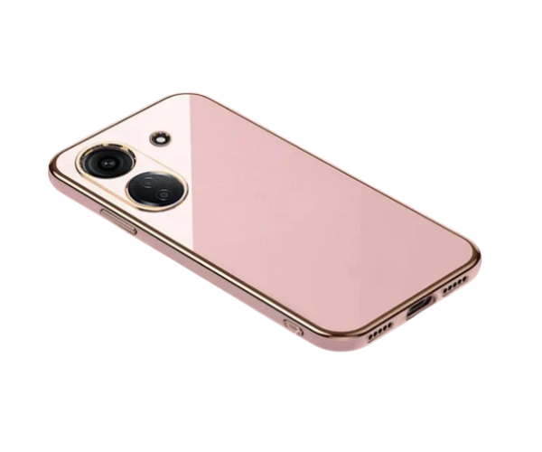 Чехол накладка Silicone Adds 6D для Xiaomi Poco C65 / Redmi 13C 4G Розовый