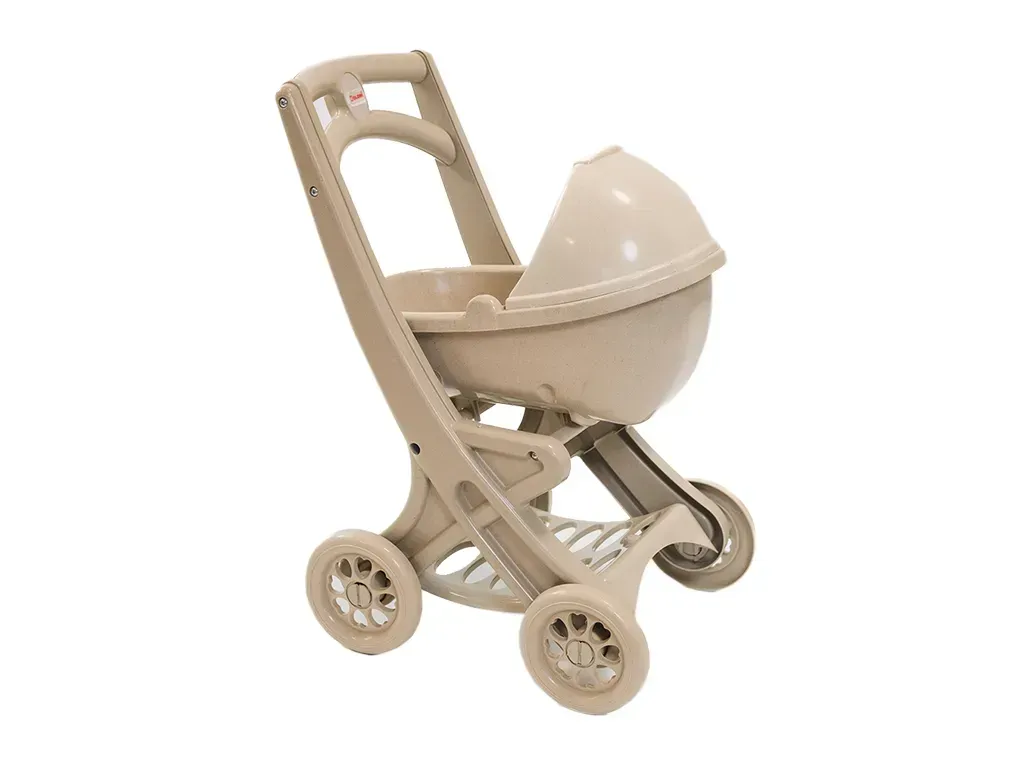 Візочок для ляльок і пупсів Doloni Toys з еко-пластика 43х32х57 см Бежевий (150-98-0121/02ECO)