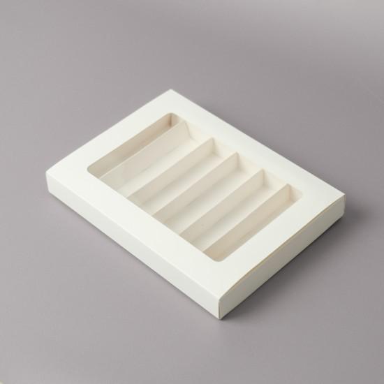 Коробка для батончиков Martellato с окном 6 шт. 96x22x17 см Белый (13264)