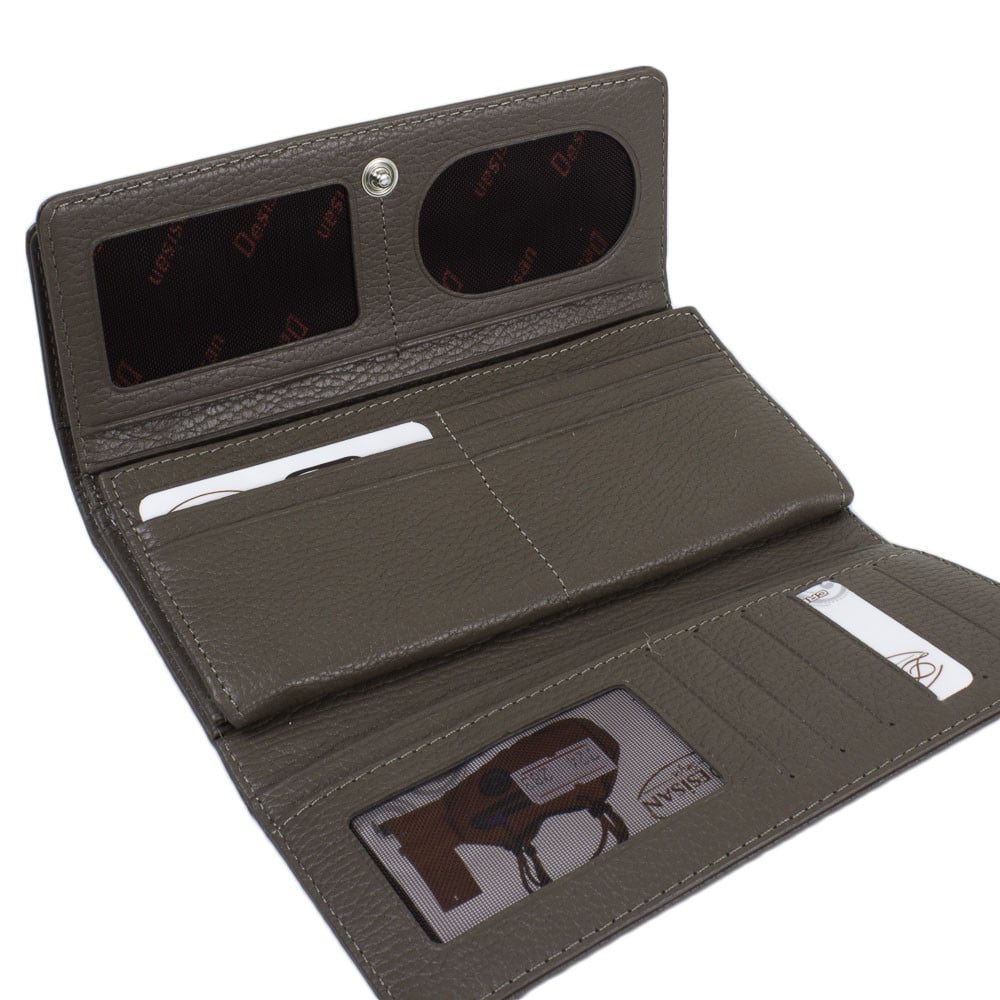 Кошелек женский кожаный DESISAN 8450 Серый - фото 7