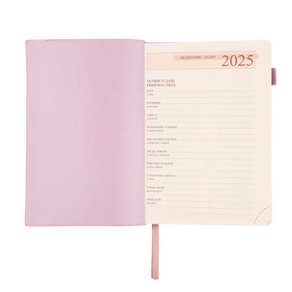 Щоденник датований 2025 Leo Planner Binario A5 368 стр. Рожевий (252541) - фото 6