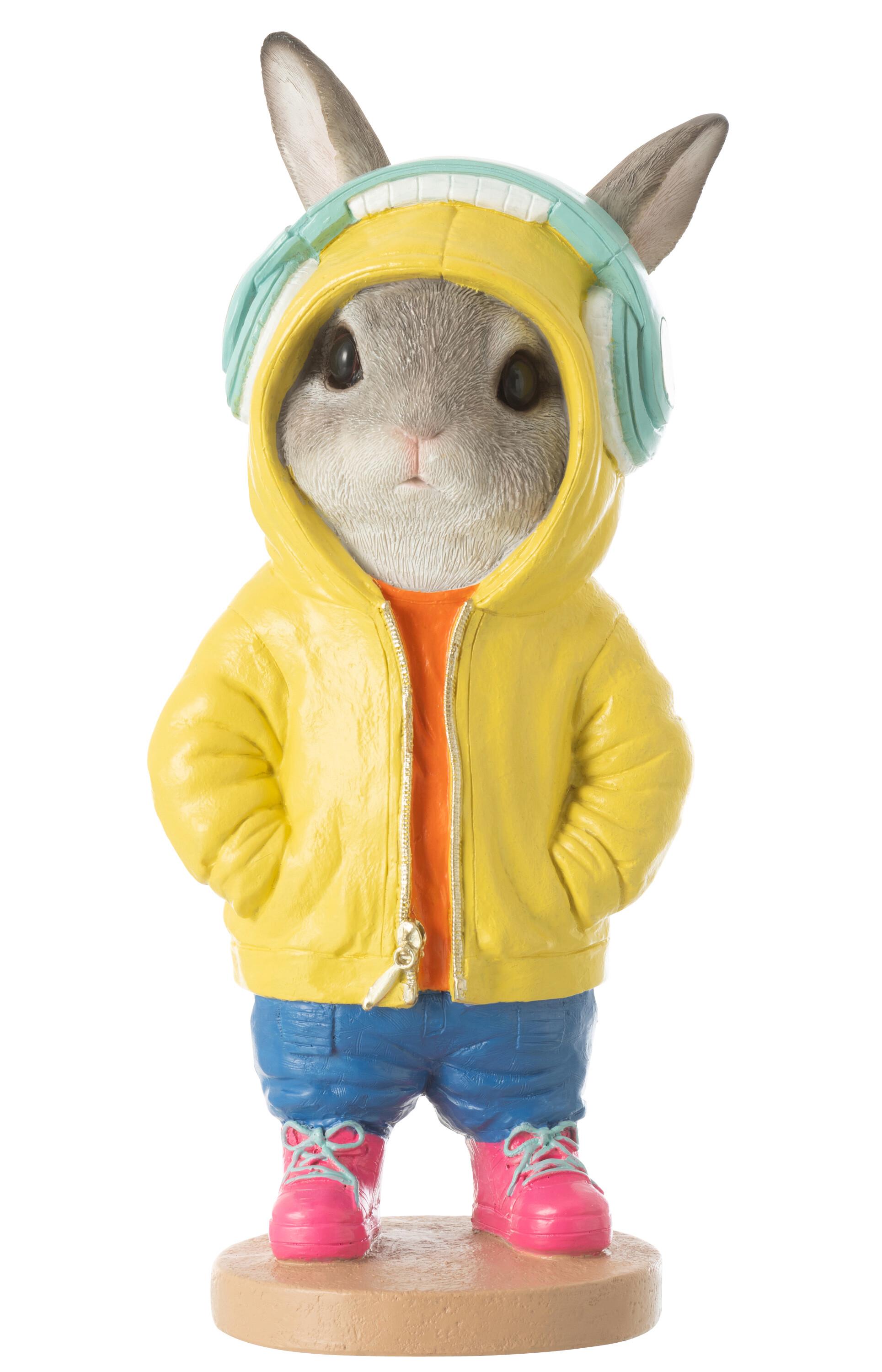 Статуэтка зайца дизайнерская J-LINE заяц в худи стритстайл 30 см