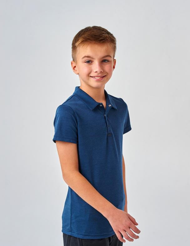 Поло для мальчика Smil Размер 158 см Синий меланж (114121) - фото 4