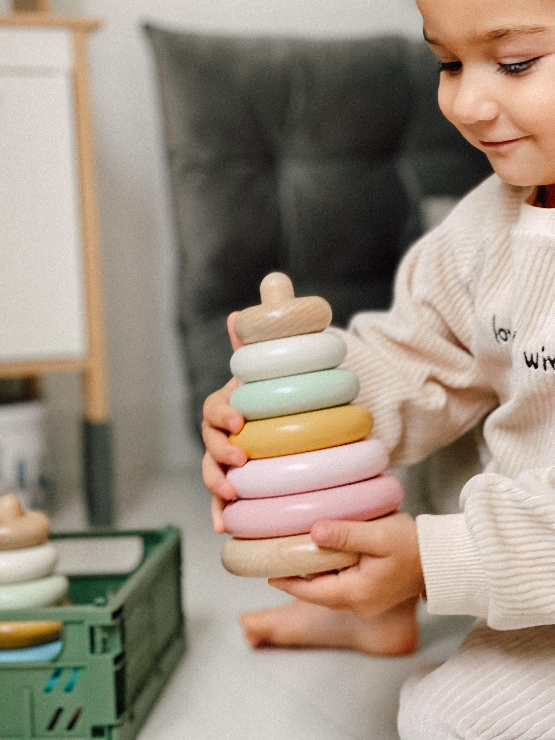 Дерев'яна піраміда Just Kids Fancy pink (10069) - фото 2 Дерев'яна піраміда Just Kids Fancy pink (10069) - фото 2