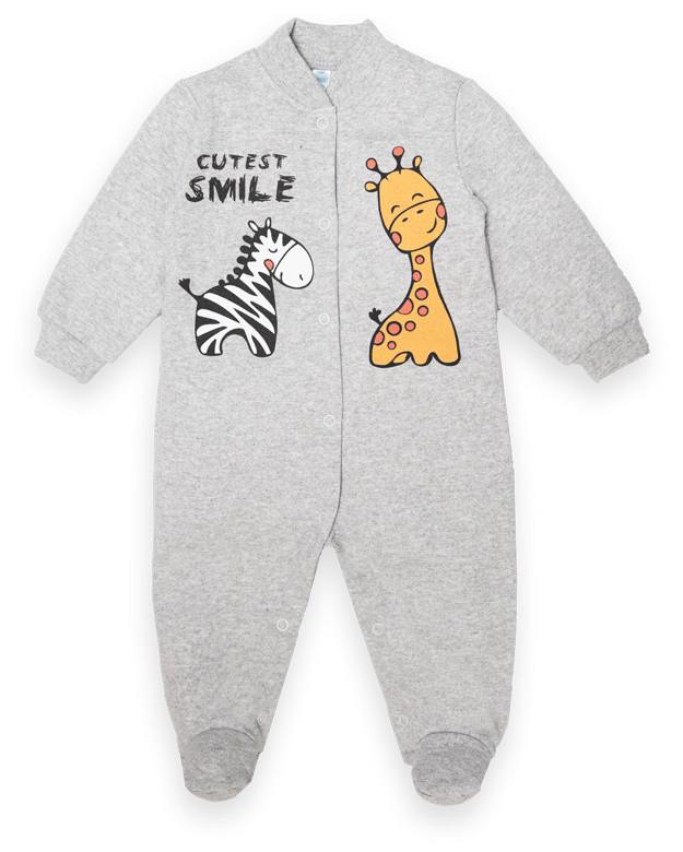 Комбинезон детский хлопковый для мальчика Gabbi КВ-22-2-25 74 см Серый (13307) Комбинезон детский хлопковый для мальчика Gabbi КВ-22-2-25 74 см Серый (13307)