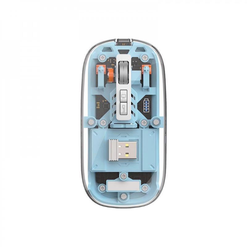 Мышь беспроводная WiWU WM105 Crystal Magnetic Wireless с аккумулятором и Bluetooth Синий Мышь беспроводная WiWU WM105 Crystal Magnetic Wireless с аккумулятором и Bluetooth Синий