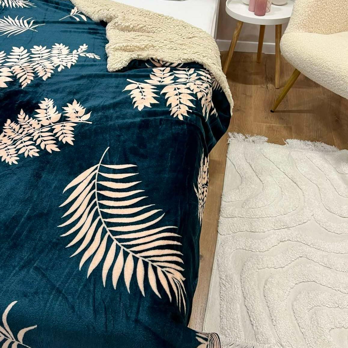 Плед-покрывало двухсторонний 150х210 см Зеленый (29841284) - фото 3 Плед-покрывало двухсторонний 150х210 см Зеленый (29841284) - фото 3