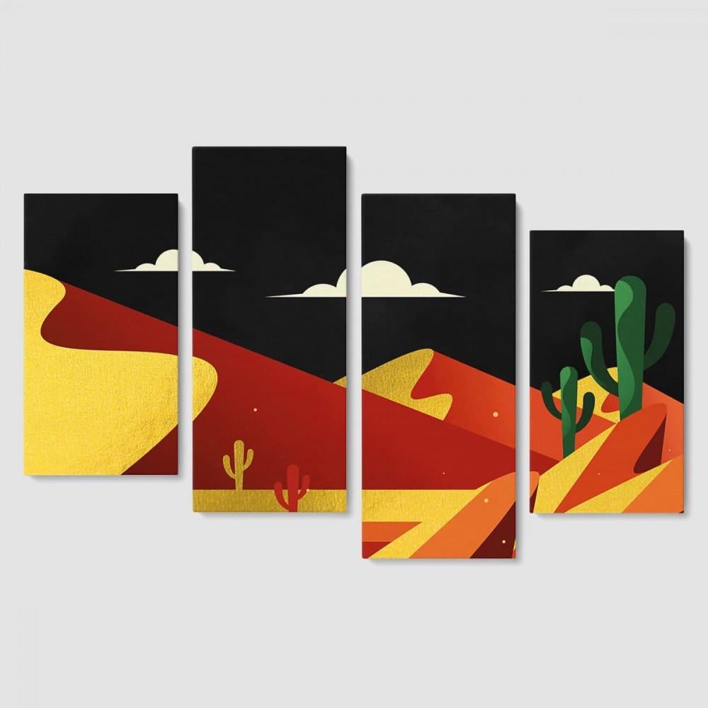 Картина модульная Malevich Store Desert из четырех частей 129x90 см (MK412820)