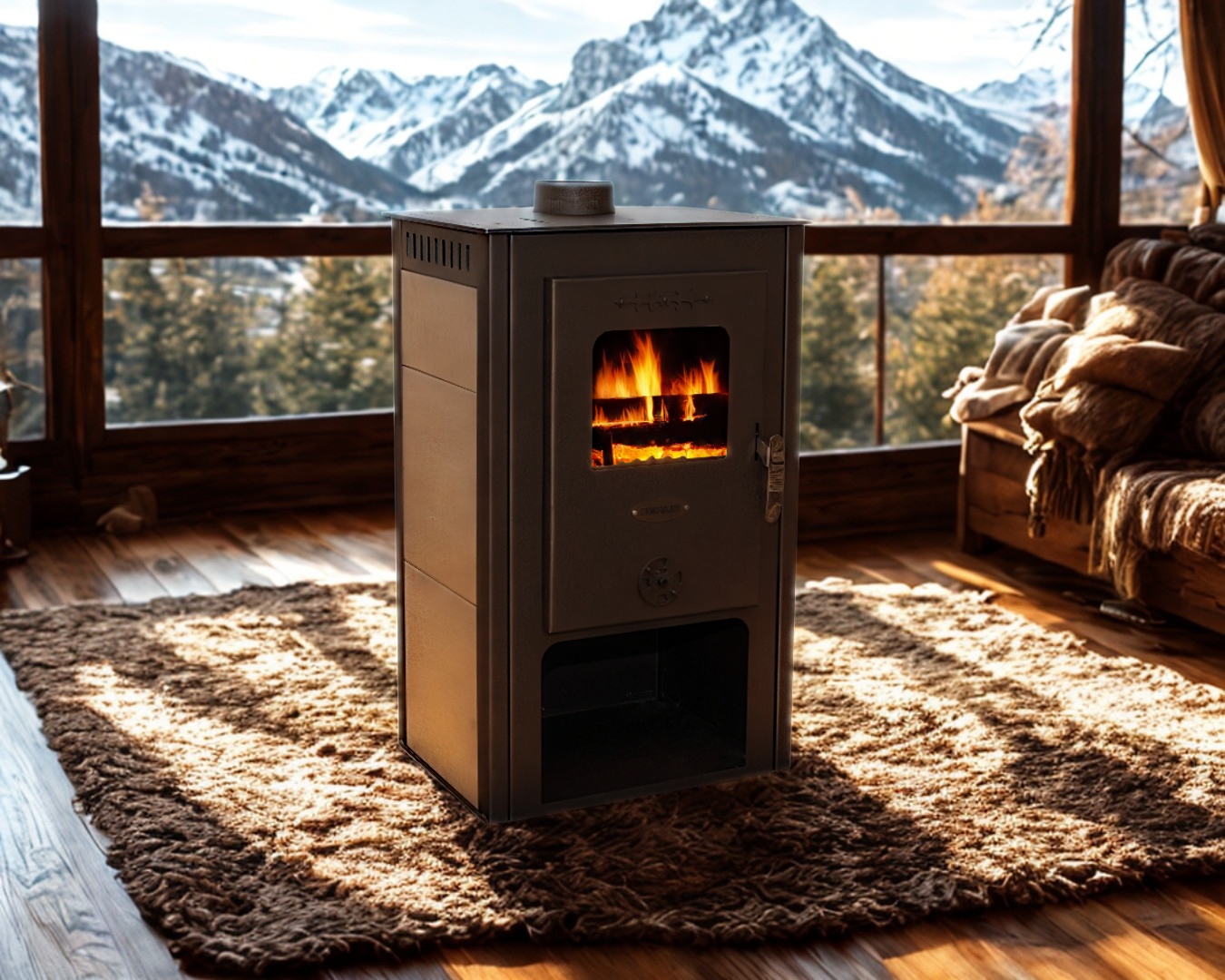 Піч на дровах Termo Sistem LONDON для дому та дачі 7.5 кВт - фото 3