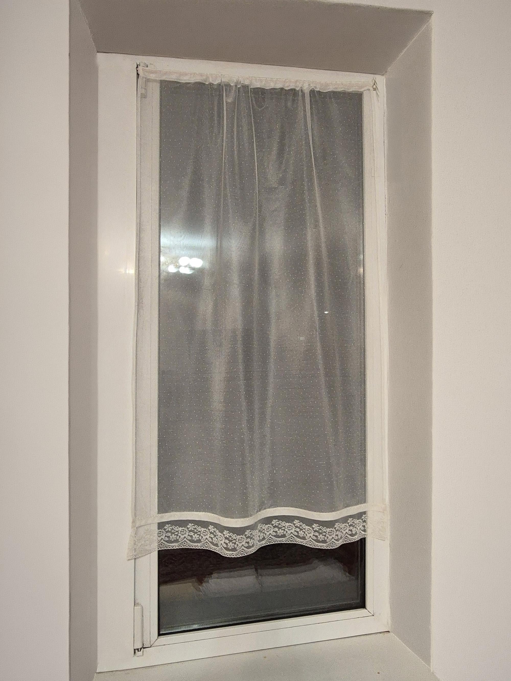 Занавеска из органзы на оконную створку Lumelle Simple 73x108 см Молочный (13_3ф)