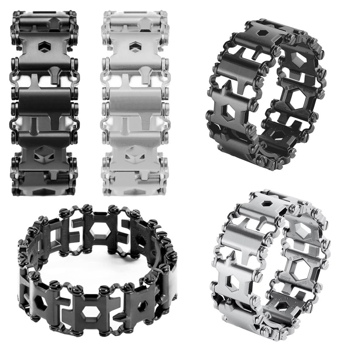 Браслет мужской Resteq Tread Metric-Stainless металлический Серебристый (VA-211) - фото 9