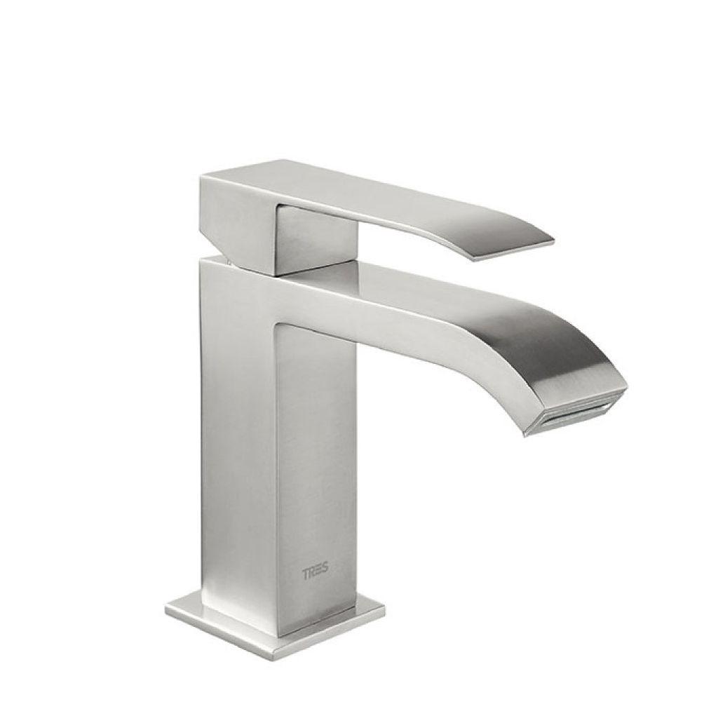 Смеситель для умывальника Tres Cuadro Colors полированная сталь (00610101AC) Смеситель для умывальника Tres Cuadro Colors полированная сталь (00610101AC)